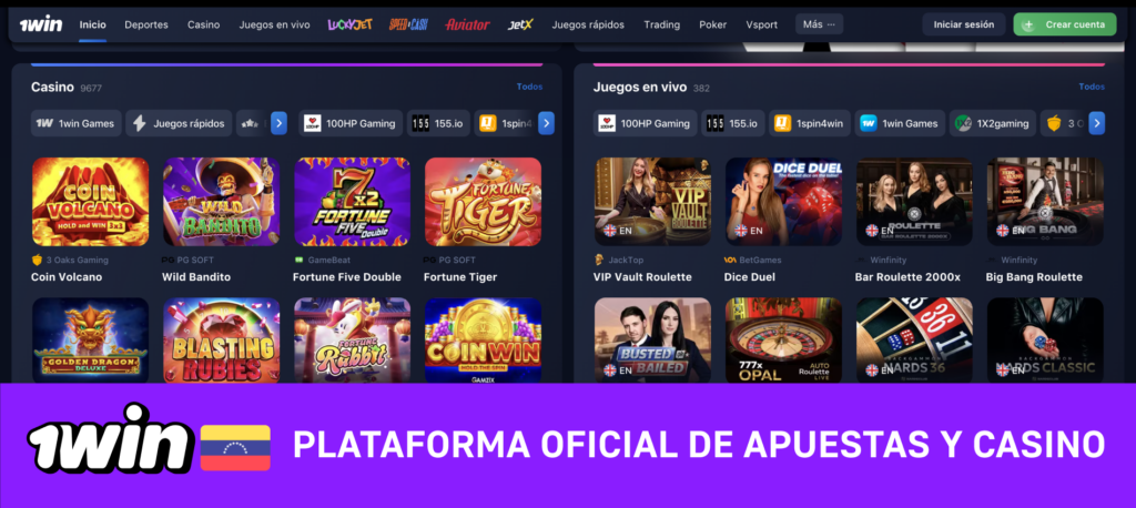 1win Venezuela apuestas deportivas y casino online